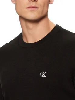 Girocollo modern logo sul petto nero
