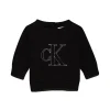 Girocollo monogram a contrasto nero
