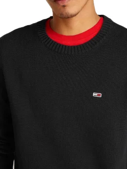 Girocollo slim fit tjm essential nero
