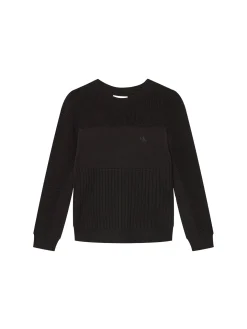 Girocollo teen 3 texture monogram nero