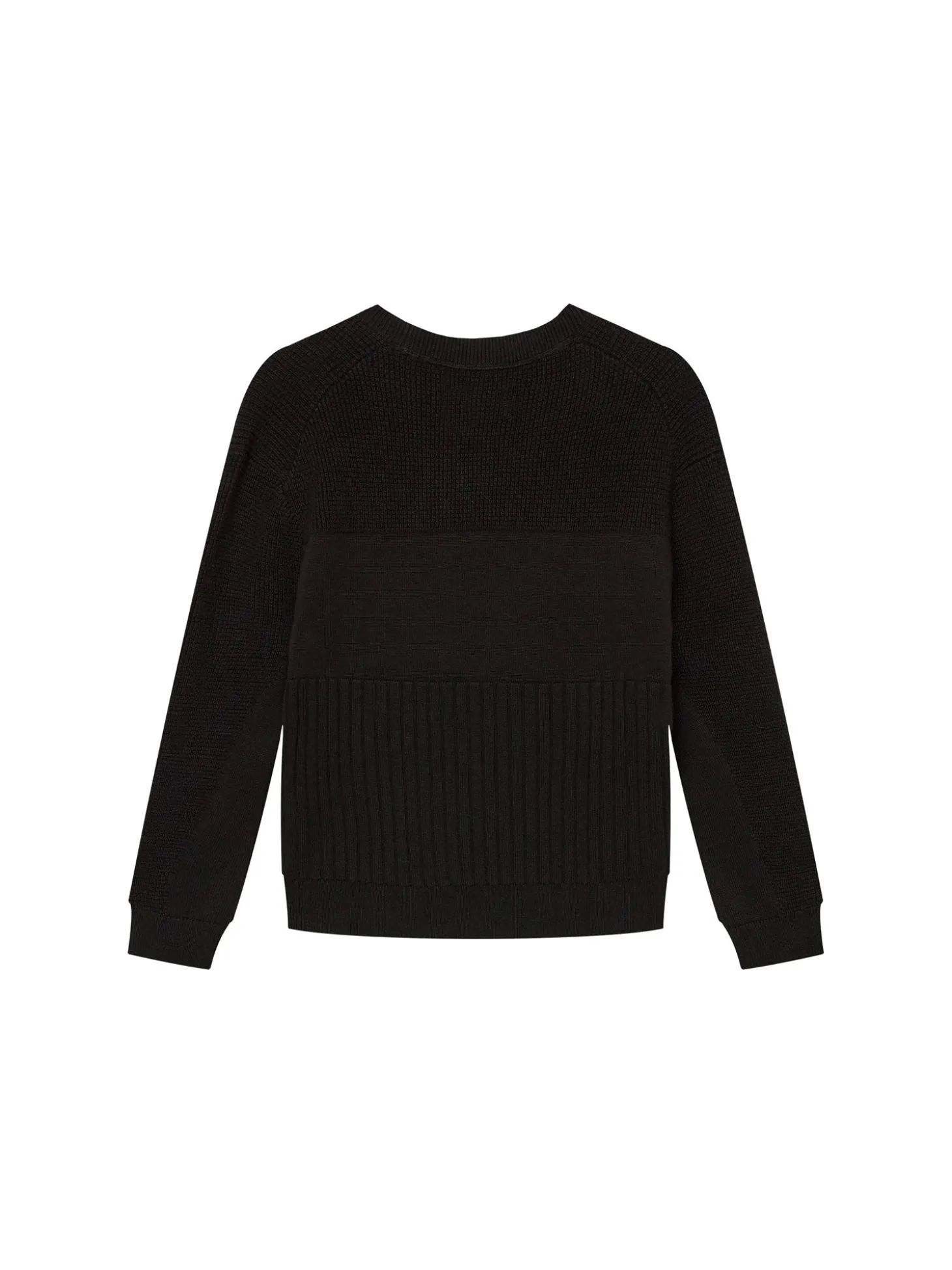 Girocollo teen 3 texture monogram nero