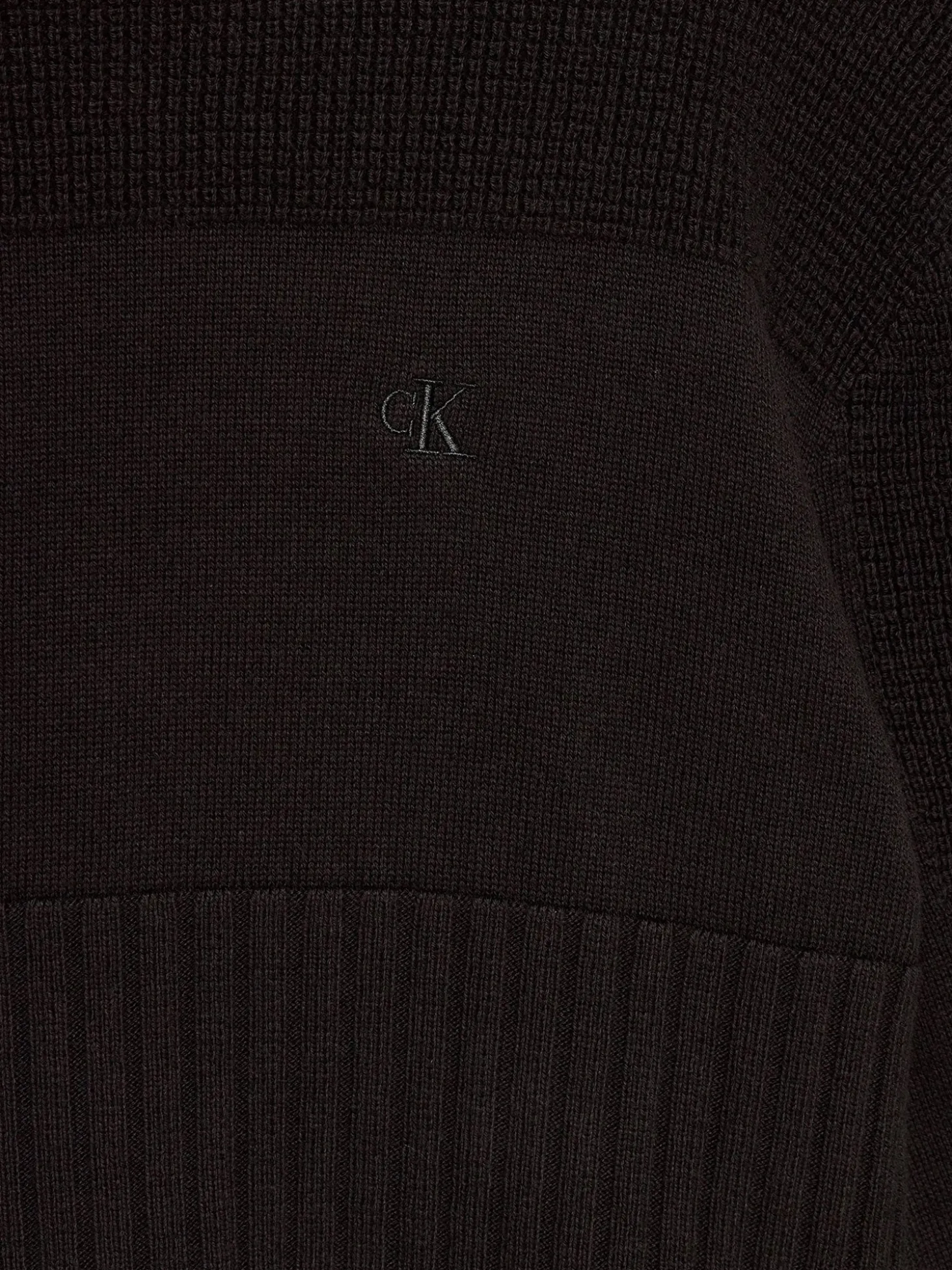 Girocollo teen 3 texture monogram nero
