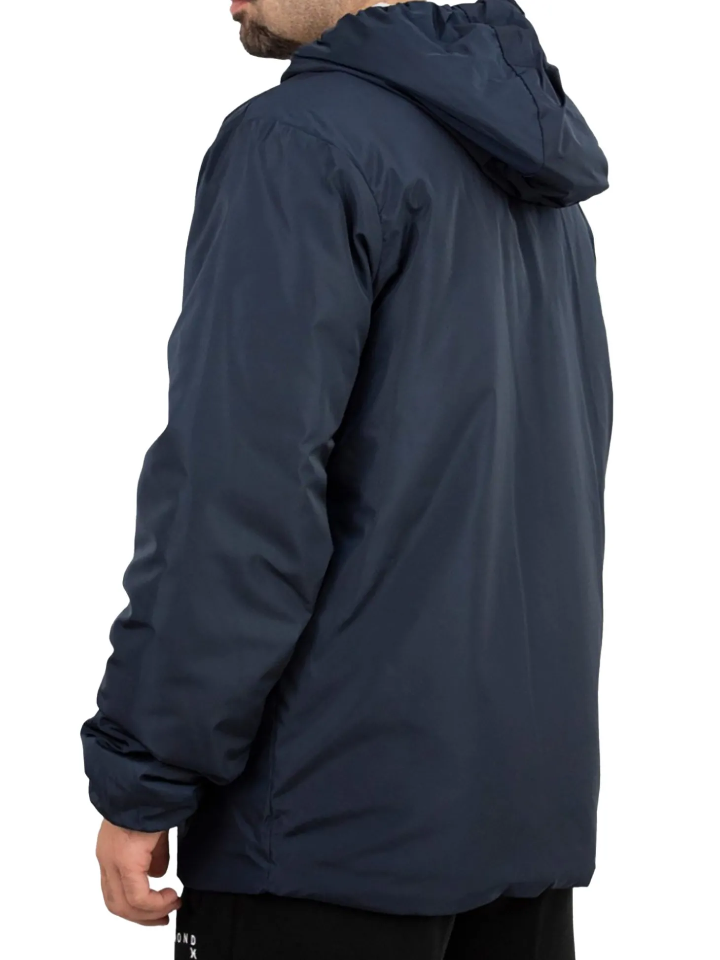 Giubbino con cappuccio reversibile blu