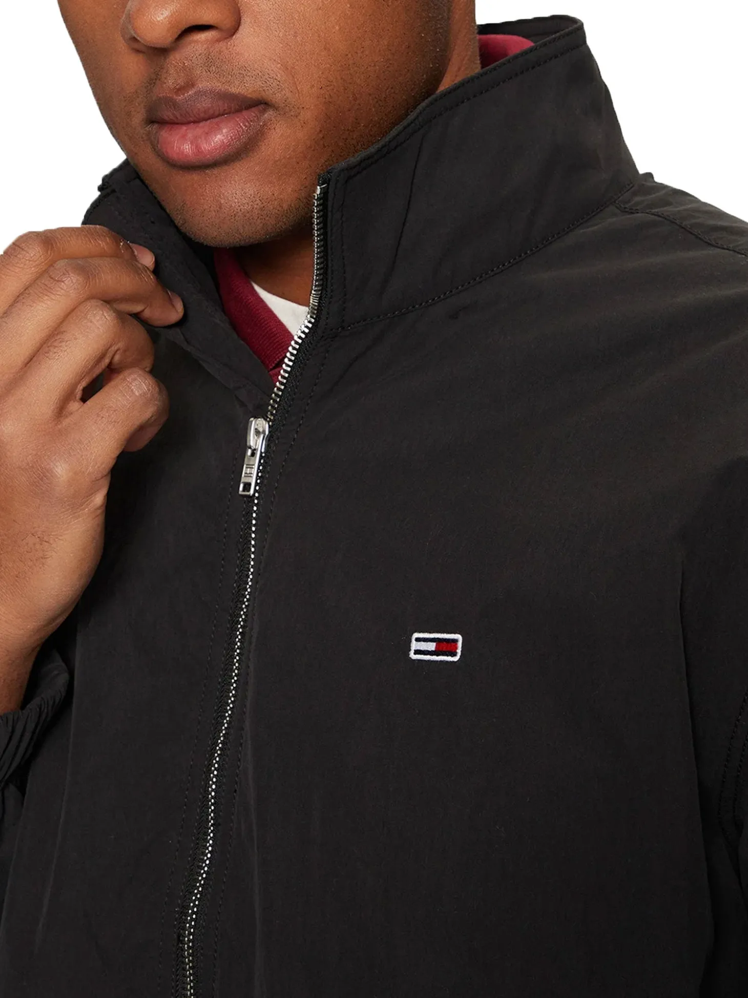 Giubbino con zip tjm essential nero