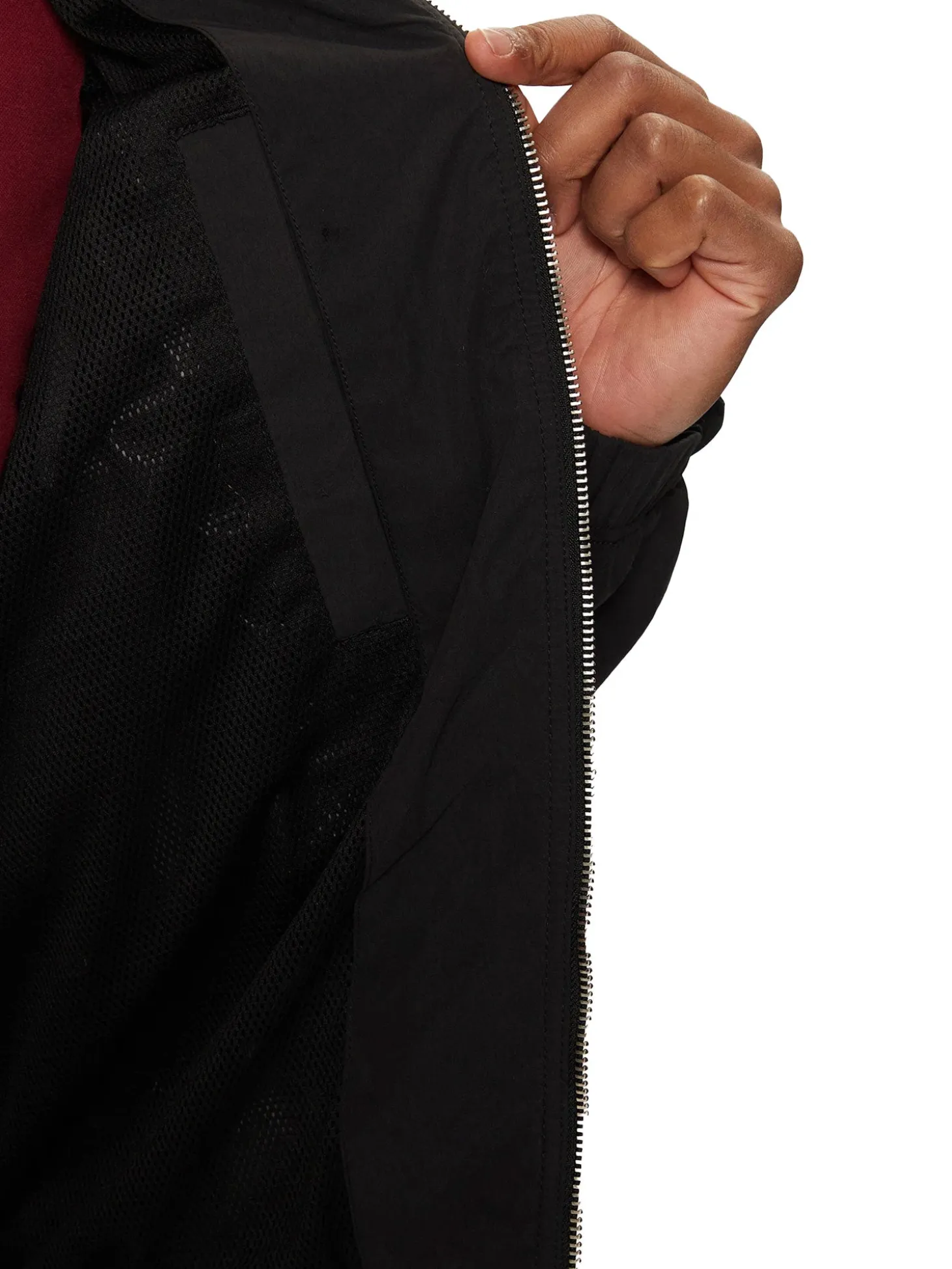 Giubbino con zip tjm essential nero