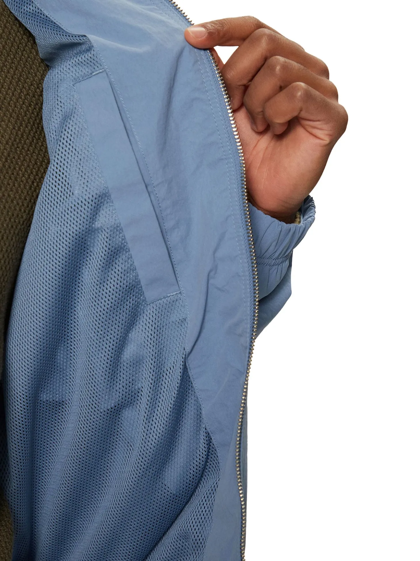 Giubbino con zip tjm essential celeste