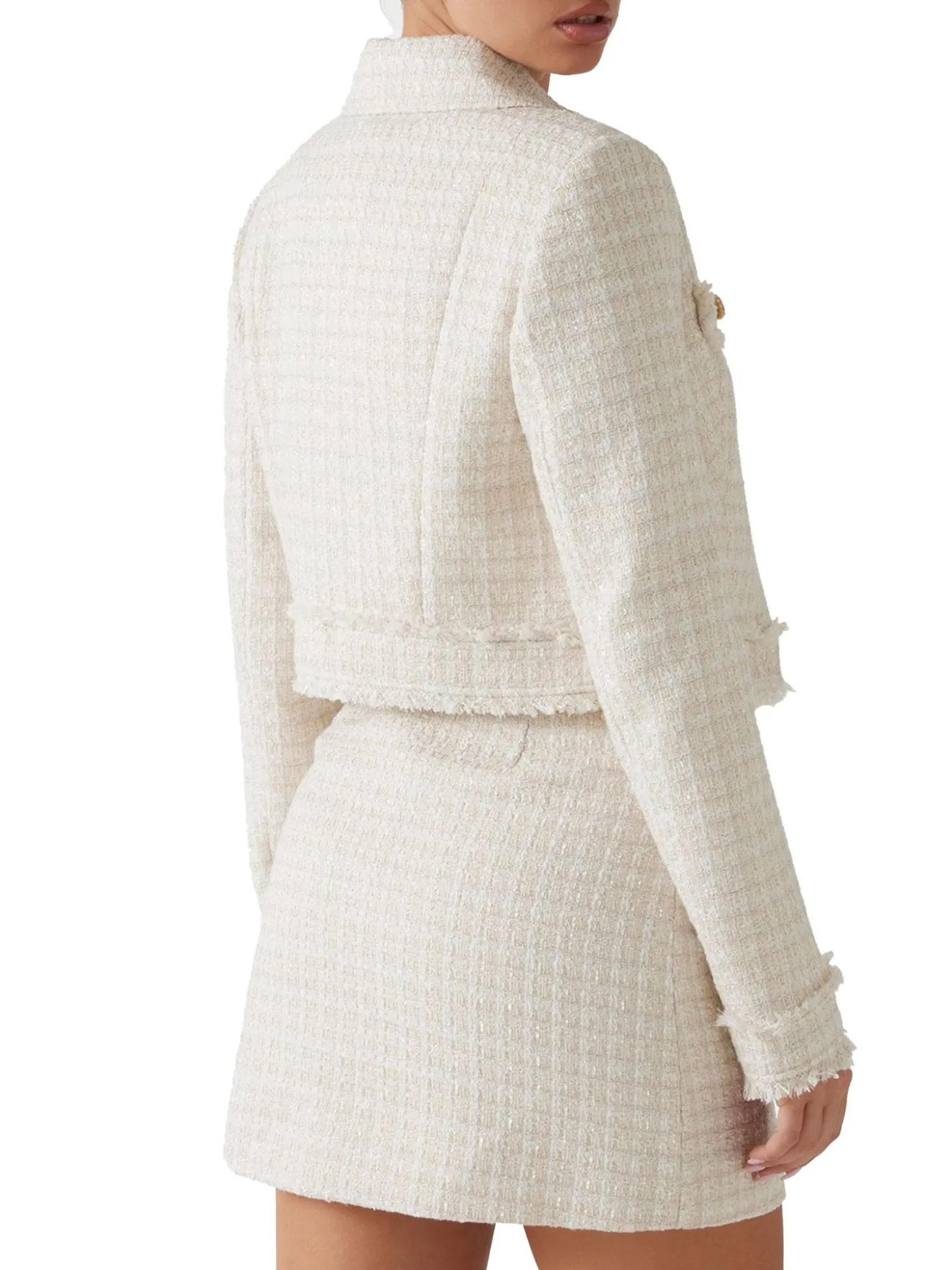 Giubbino cropped Daphnee crema