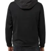 Giubbino impermeabile con zip nero