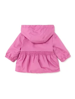 Giubbino reversibile con cappuccio neonata fucsia