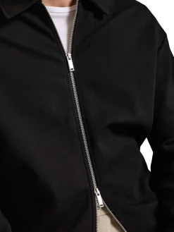 Giubbino zip tech interlock nero