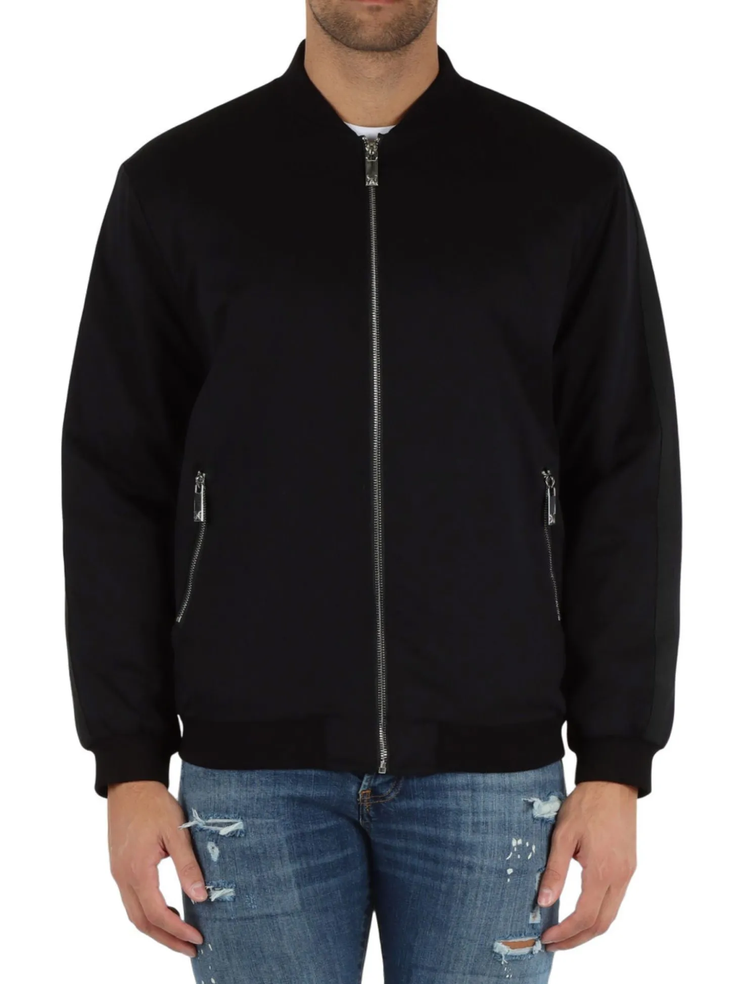 Giubbotto bomber zip Lucken nero