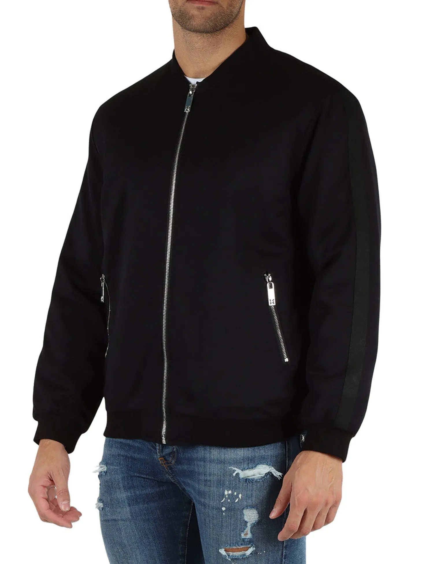 Giubbotto bomber zip Lucken nero
