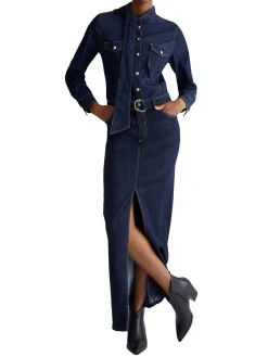 Gonna lunga cult jeans denim scuro