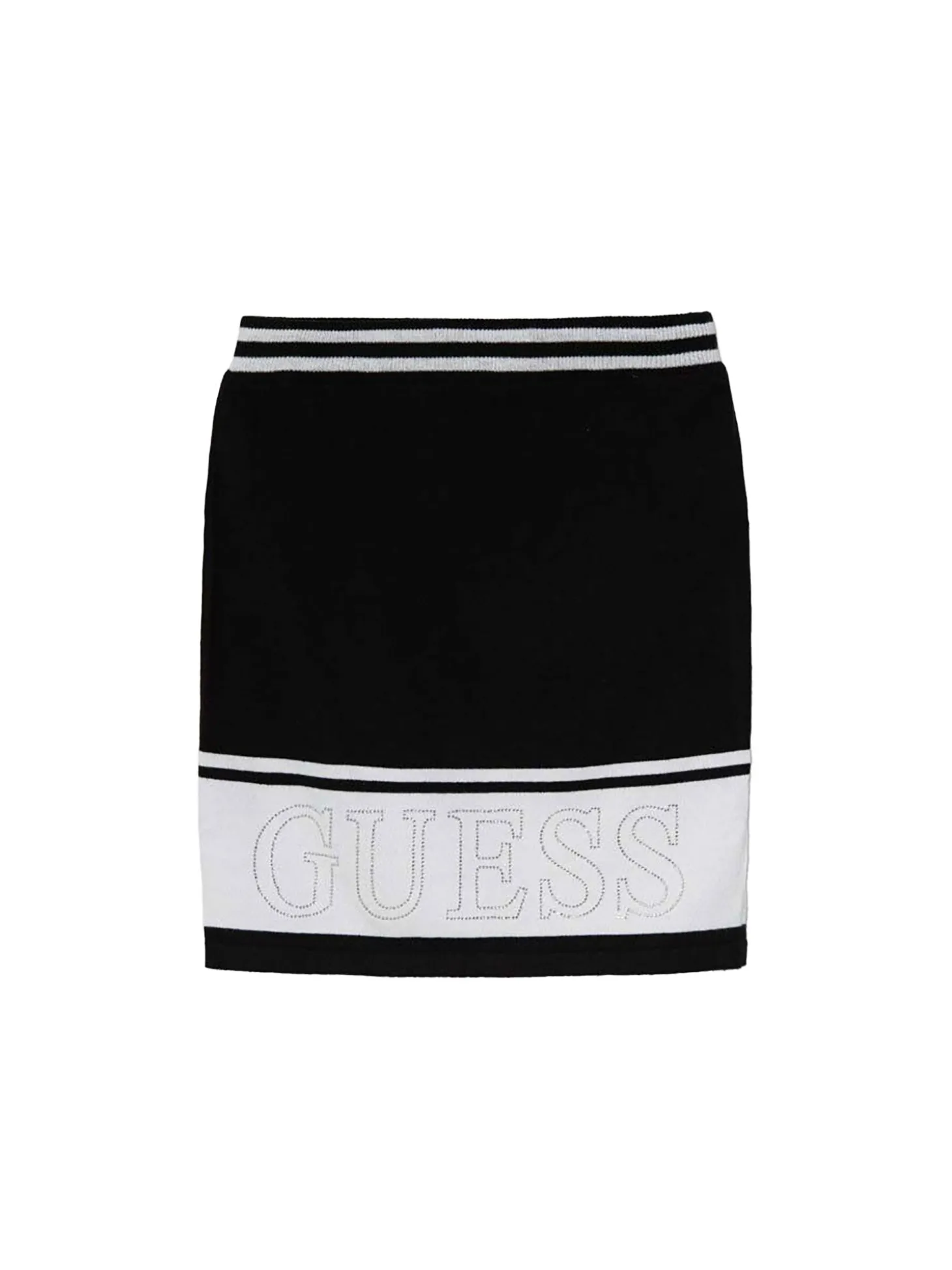 Gonna midi bicolor sweater nero