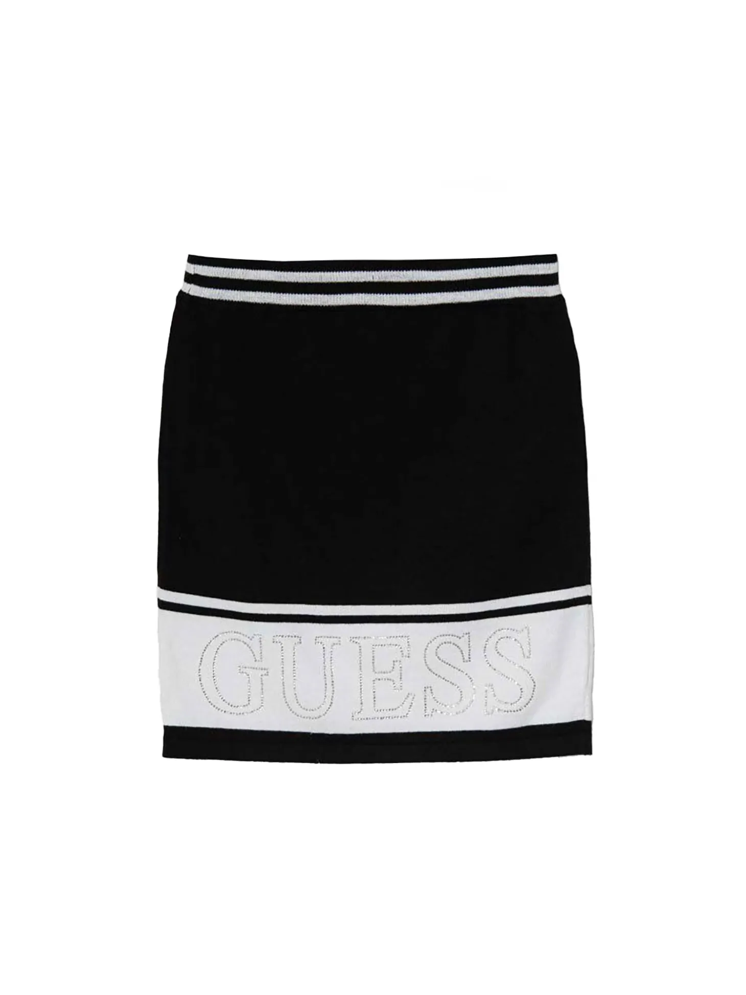 Gonna midi bicolor sweater nero
