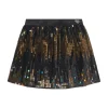 Gonna mini sequins oro/nero