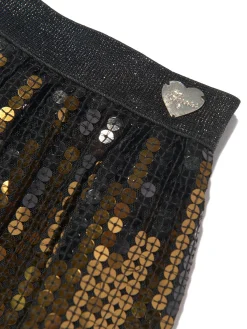 Gonna mini sequins oro/nero
