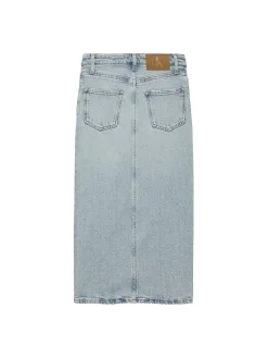 Gonna teen lunga in denim chiaro