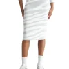 Gonna zebra lurex bianco/ argento