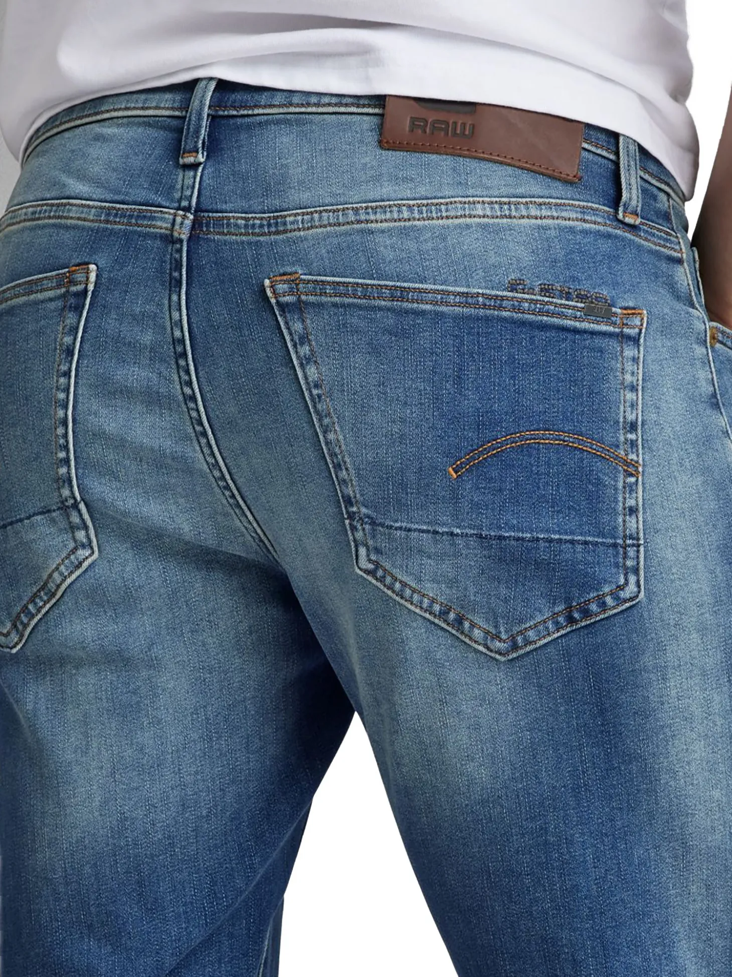 Jeans 3301 slim stretch denim scuro