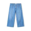 Jeans a palazzo blu medio