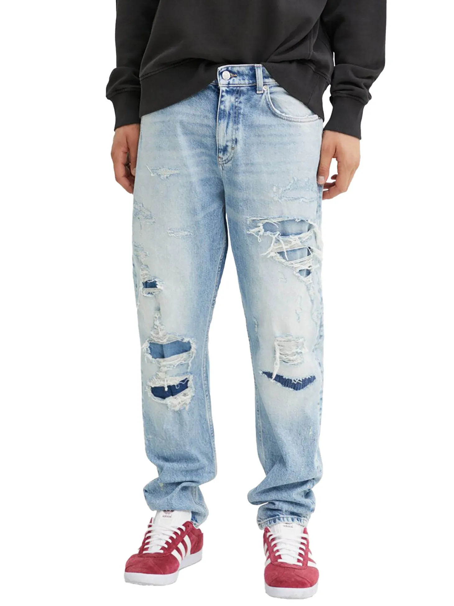 Jeans ampio Isac denim chiaro