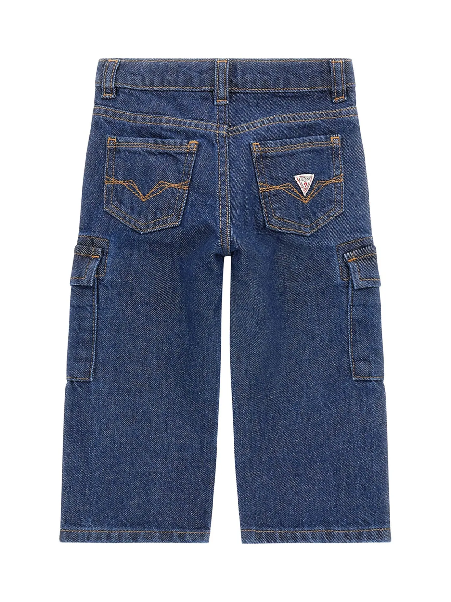 Jeans bambina cargo denim scuro