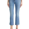 Jeans bootcut con trecce di strass sulle tasche denim chiaro