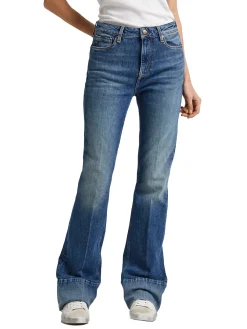 Jeans Bootcut Fit Flare Denim blu medio