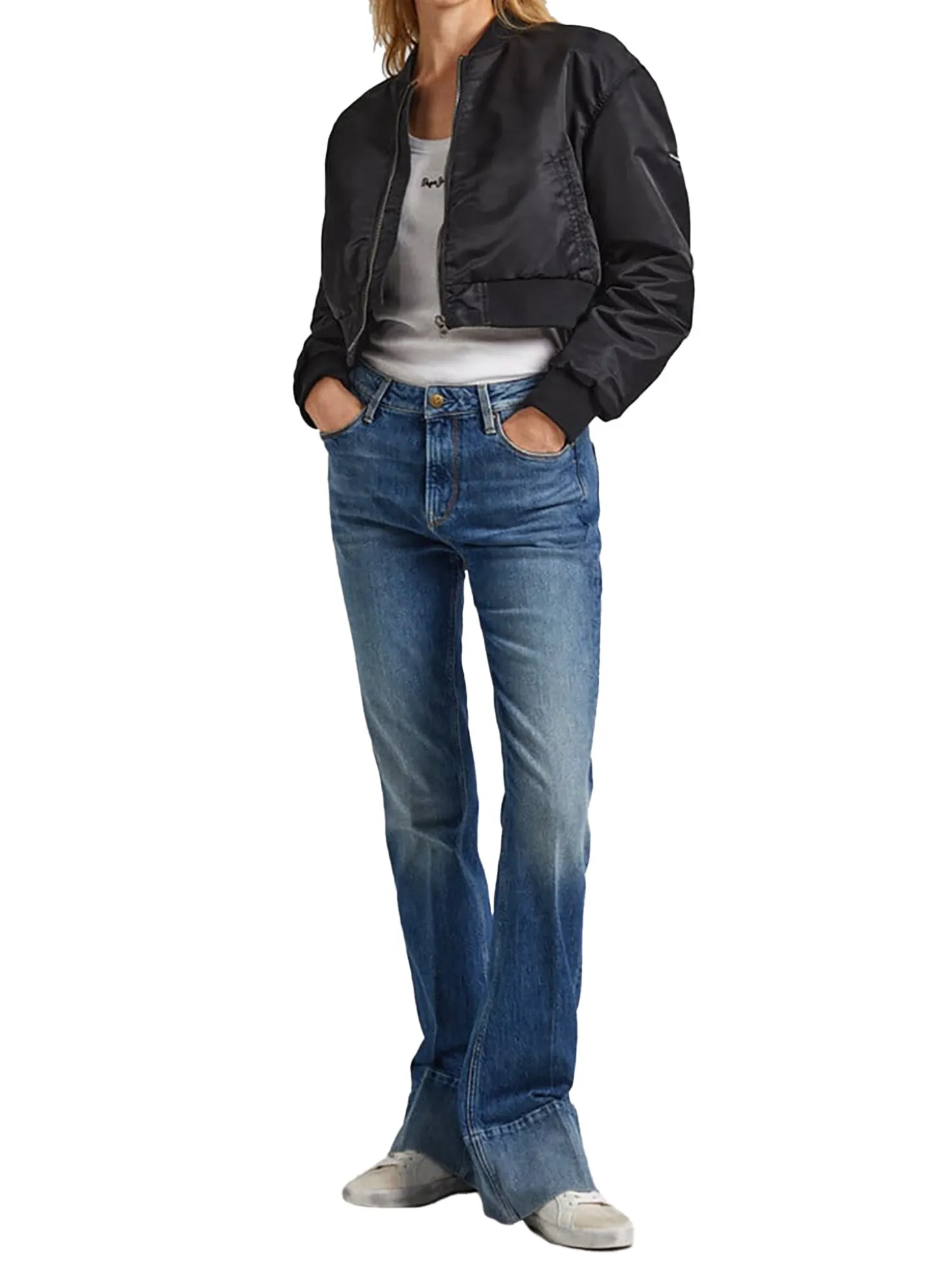 Jeans Bootcut Fit Flare Denim blu medio