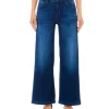 Jeans bottom up parfait cropped denim scuro