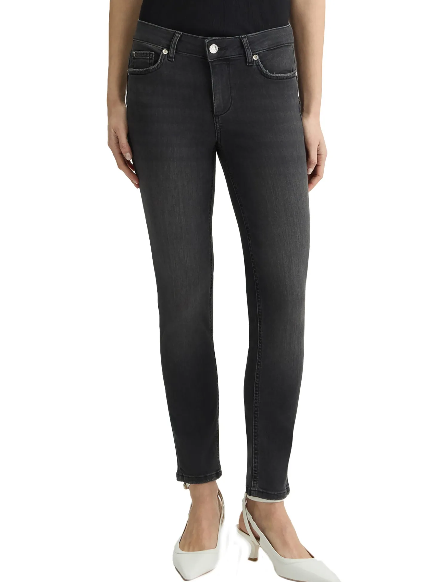 Jeans bottom up skinny black denim