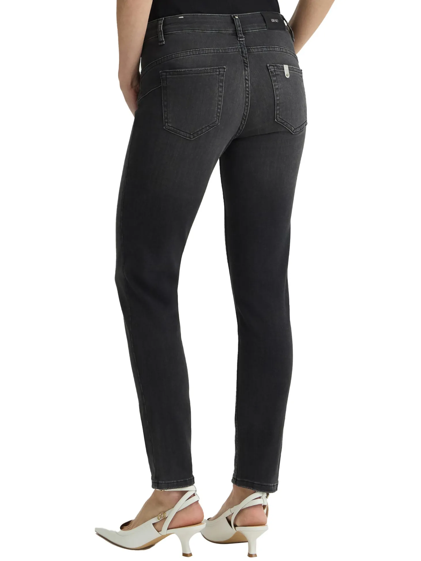 Jeans bottom up skinny black denim