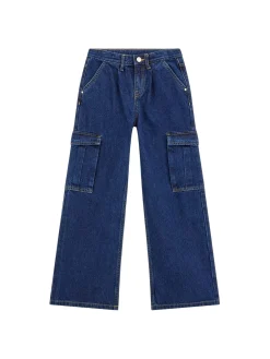 Jeans cargo blu medio