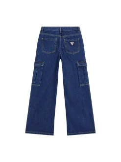 Jeans cargo blu medio