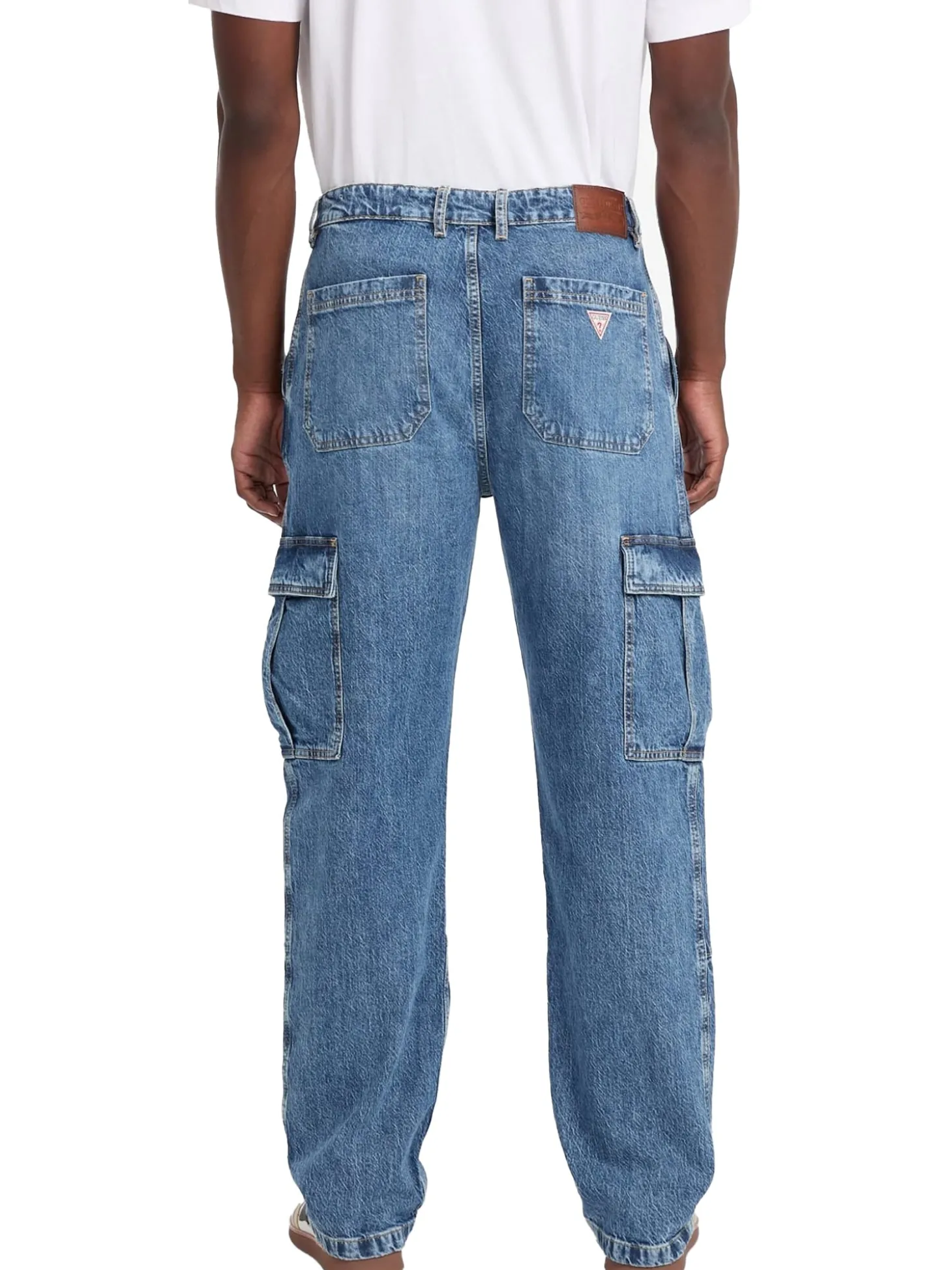 Jeans cargo G17 denim medio