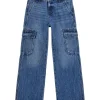 Jeans cargo rigid denim medio