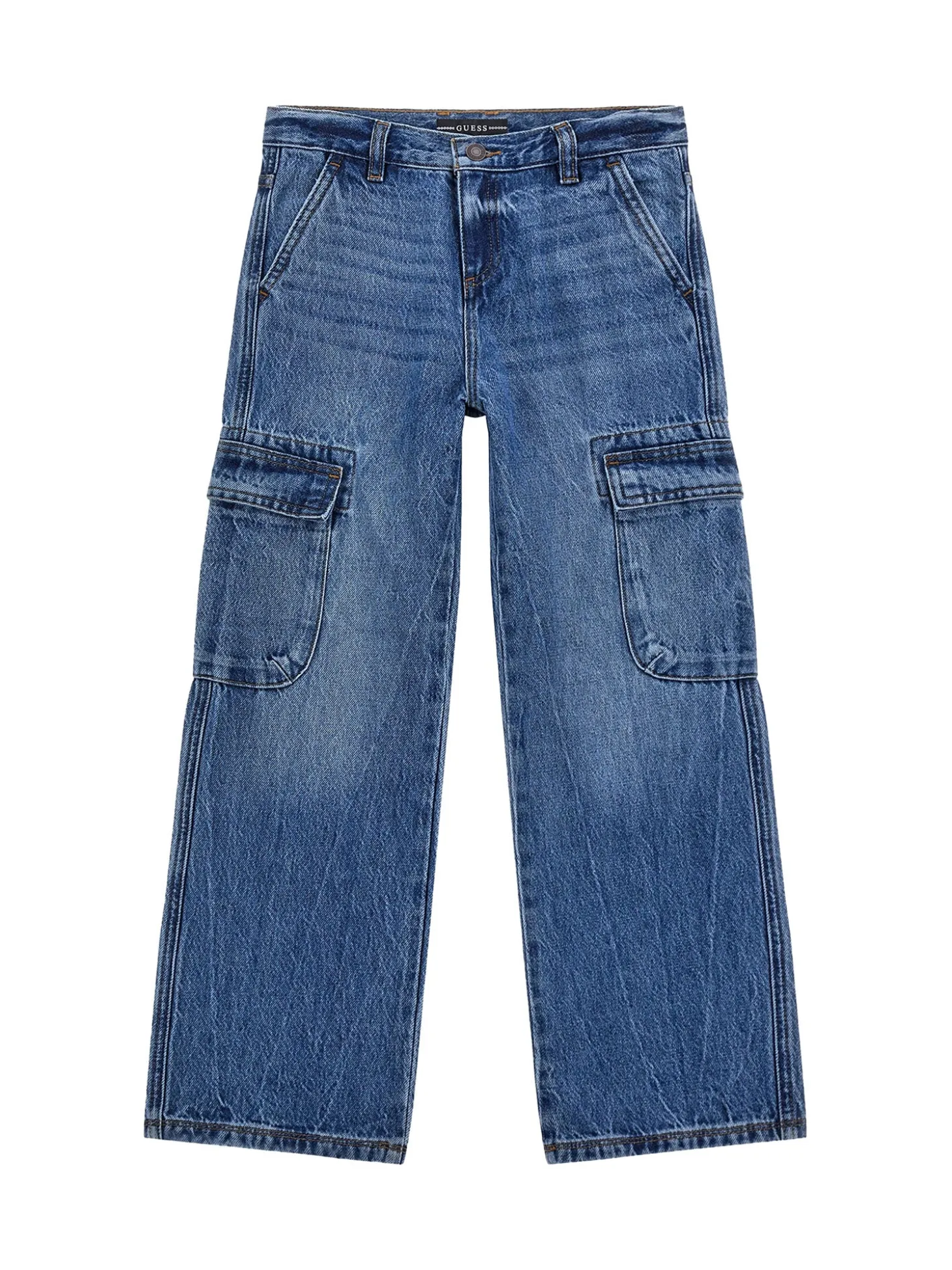 Jeans cargo rigid denim medio