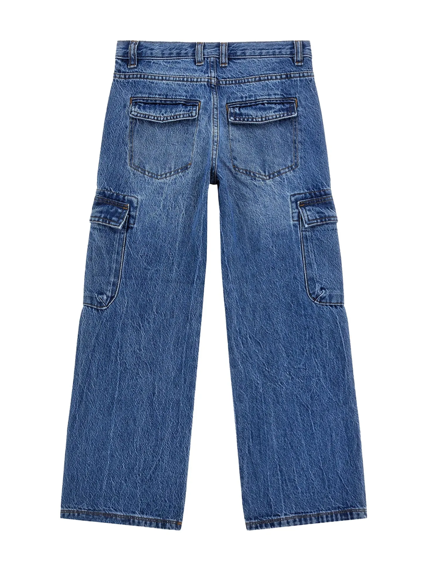 Jeans cargo rigid denim medio