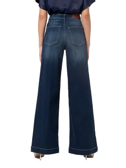 Jeans chino a gamba larga denim scuro