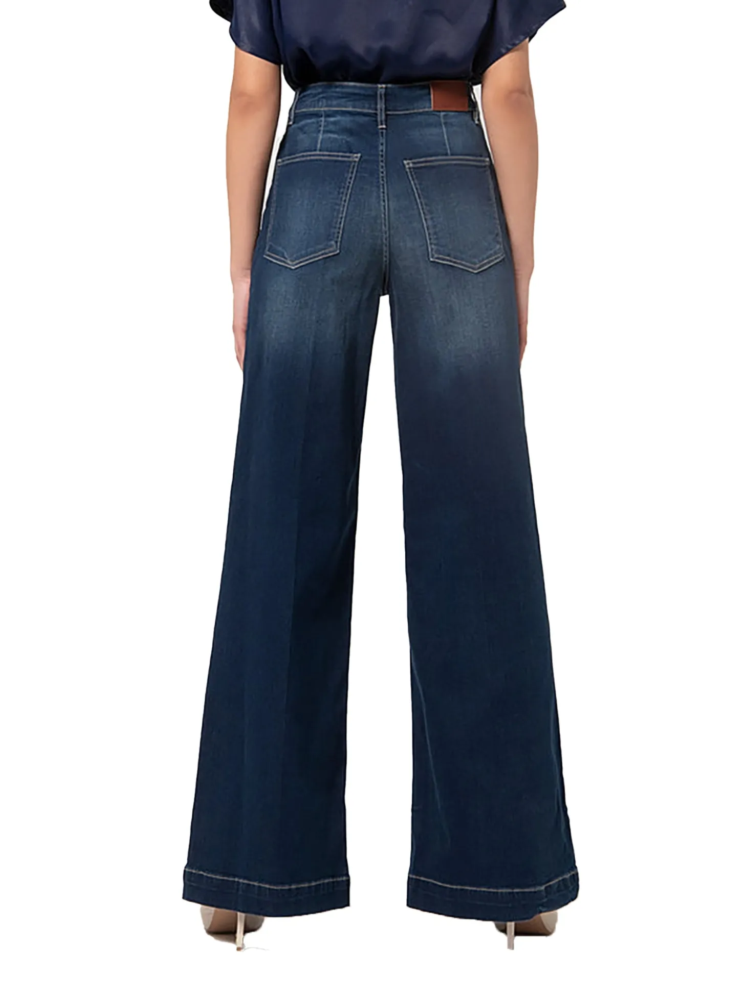 Jeans chino a gamba larga denim scuro