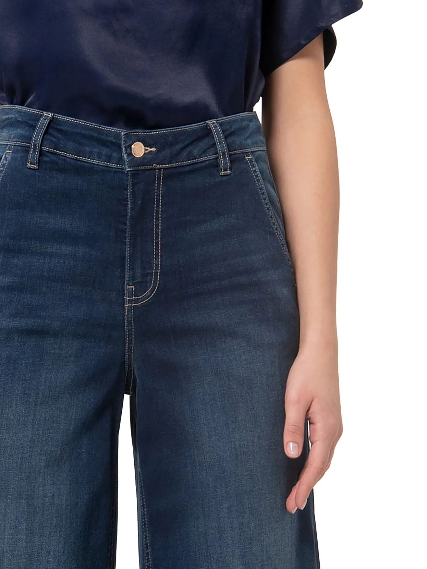 Jeans chino a gamba larga denim scuro