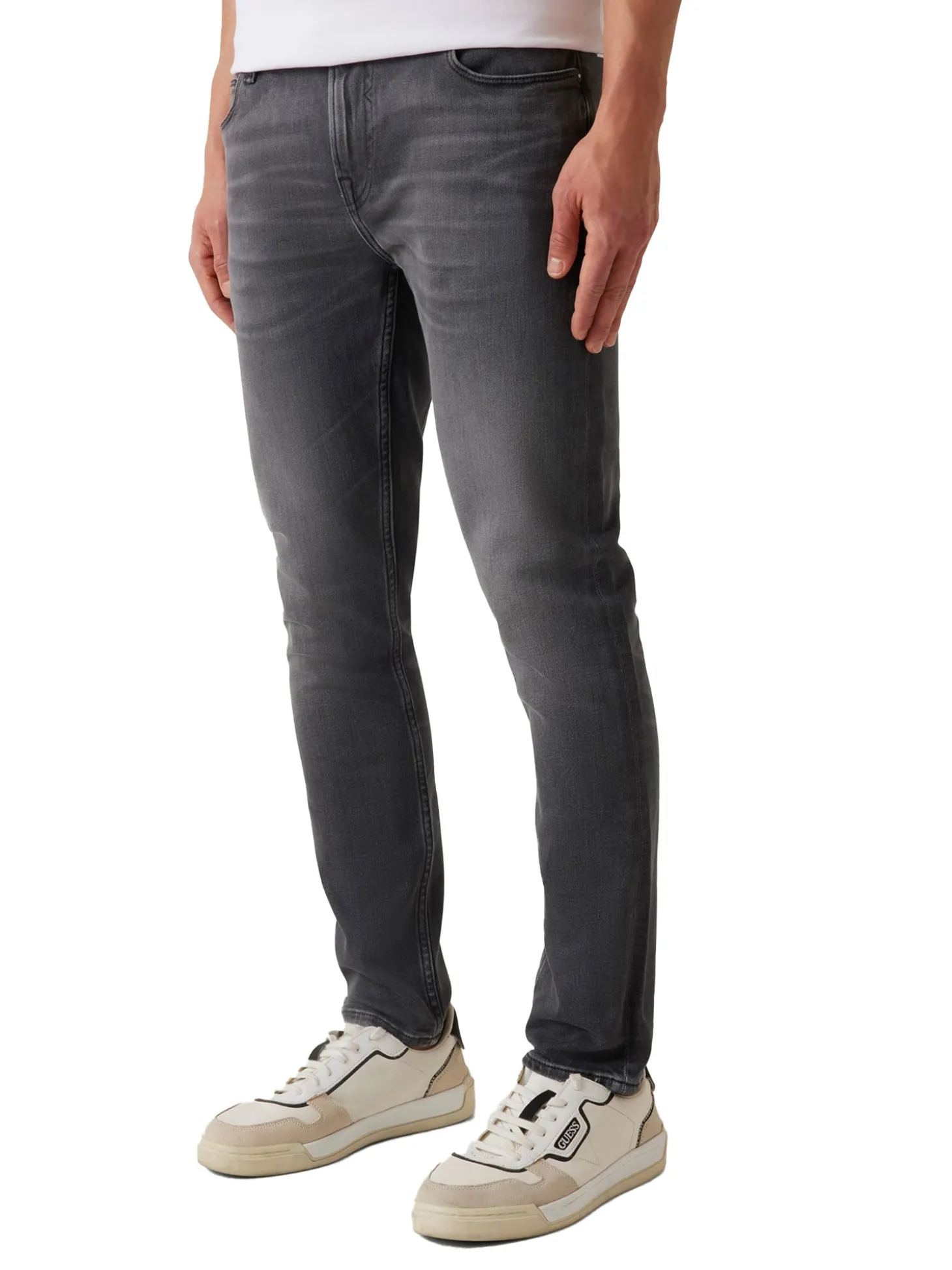 Jeans Chris modello elasticizzato in denim grigio