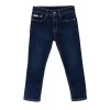 Jeans dad teen in denim blu