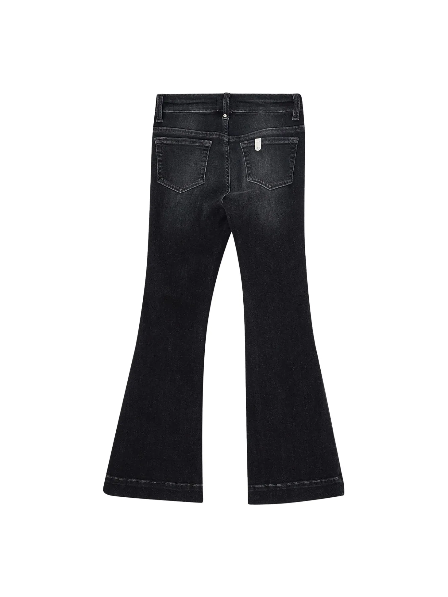 Jeans flare bambina black denim