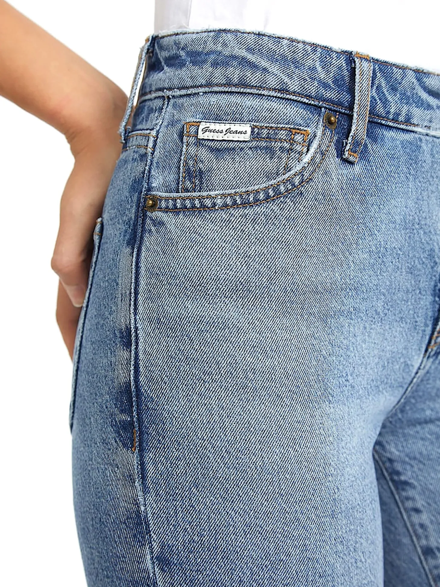 Jeans G08 mid rise straight denim medio