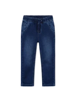 Jeans jogging con coulisse blu scuro