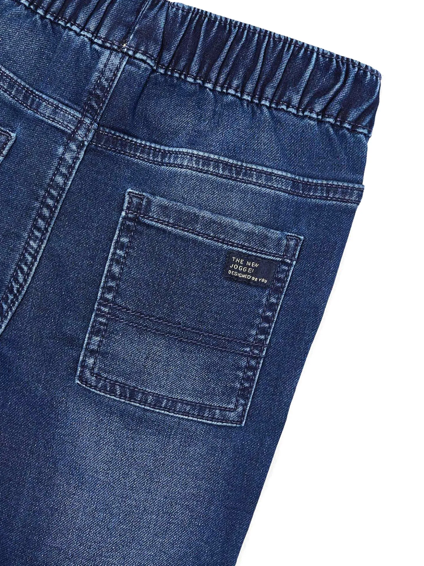 Jeans jogging con coulisse blu scuro