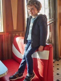 Jeans jogging con coulisse blu scuro