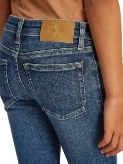 Jeans kids a zampa in denim scuro